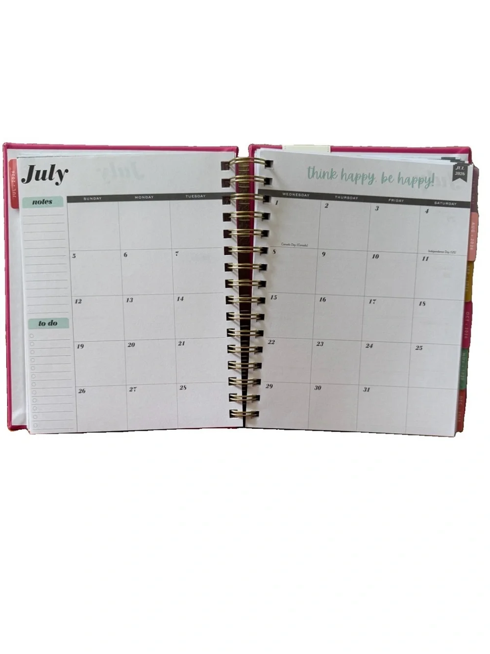 Eccolo Planner 2026- 2027 18-Month Weekly & Monthly Planner Hard Cover 8x7.5”
